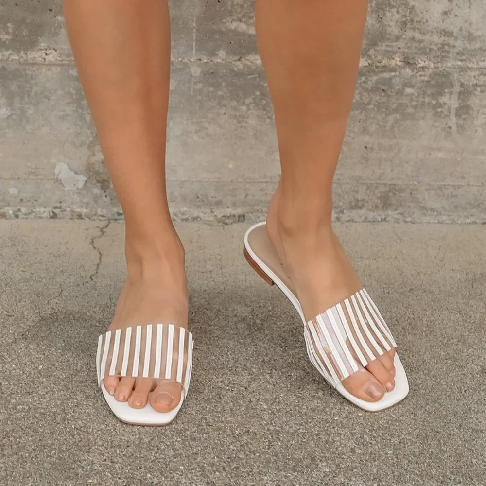 Up Late White Crocodile-Embossed Slide Sandals from Coconuts by Matisse